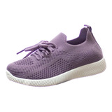 Zapatillas Lady Stork Martina Con Cordones Purple Omar Sport