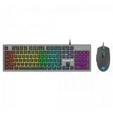 Combo Teclado/mouse Gamer Rgb Rainbow Ranger Grafite Fortrek