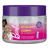 Gel Fixador Infantil Com Glitter Corpo E Cabelo Barbie