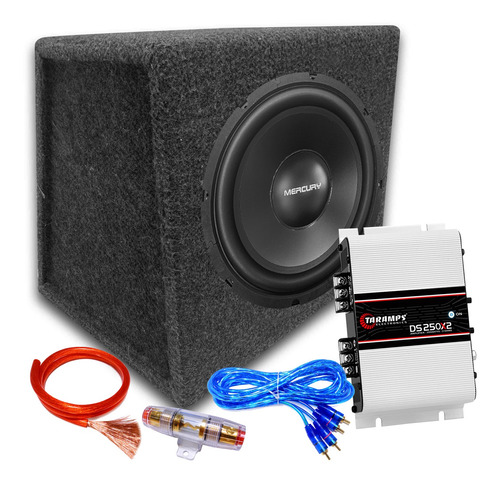 Subwoofer Mercury Ms-312 + Cajon Gnc + Potencia 250w Rms