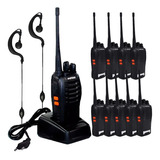 Kit 10 Radios Comunicador Baofeng 777s Ht Uhf + 10 Fones