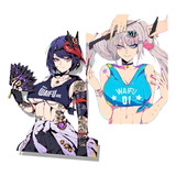 2 Pegatinas Calcomanía Sticker Adulto Anime Waifu Star 13cm