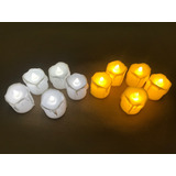 Kit Com 24 Velas De Led Efeito Derretido Decoração Mesa.