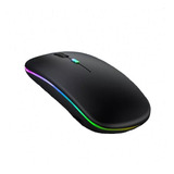 Mouse Wireless Recarregável E Bluetooth Led Rgb 2.4 Ghz