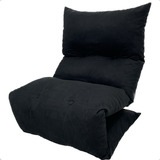 Futon Dobrável Colchonete De Espuma Solteiro 170x60cm Preto