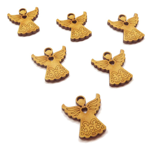 60 Angelitos Bautismo Comunión Navidad Fibrofacil 2,5cm Alto