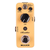 Pedal De Guitarra Mooer Emulador De Violão Mac1 Eq 3 Bandas Cor Amarelo