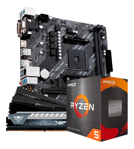 Kit Amd Ryzen 5 5500 A520m Memoria Ram 16gb (2x8gb) 3200mhz