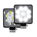 Par Faros 9 Hiper Led Redondo Auxiliar Con Estrobo Italio