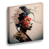 Cuadro Lienzo Canvas Geisha Japon Arbol Cerezo Sala 50*60cm