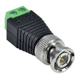 Kit 05pçs - Conector Plug  Bnc Macho Com Borne Para Cftv