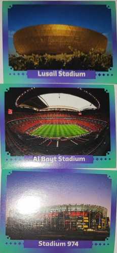 Laminas 3 Estadios Mundial Qatar 2022 (a Escoger) Panini