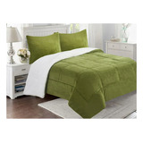 Cubrecama 2.5 Plazas Sherpa Deluxe Verde Doral