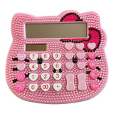 Calculadora Solar Hello Kitty Con Cristales Brillantes