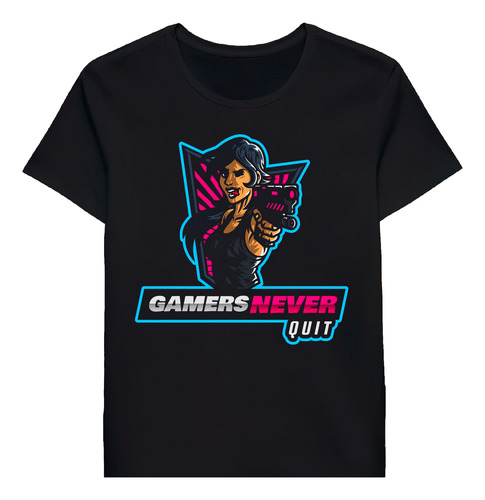 Remera Gamers Never Quit 68613733
