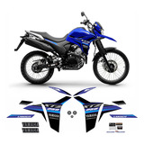Kit Adesivos Yamaha Lander Xtz 250 2023 2024 Azul + Logo