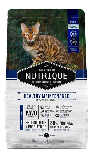 Nutrique Gato Adulto Joven Healthy Maint X 2 Kg