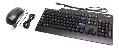 Kit Teclado Y Mouse Original 54yj4888 Ibm Lenovo Black Pro