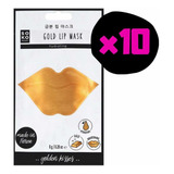 10 Mascarillas Oro Labios Hidratante - Gold Lip Mask Mayoreo