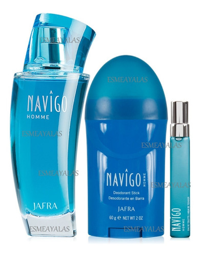 Jafra Trio Navigo Homme 19+ Mini+ Desodorante Envío Gratis 