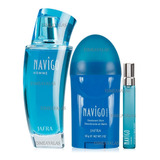 Jafra Trio Navigo Homme 19+ Mini+ Desodorante Envío Gratis 