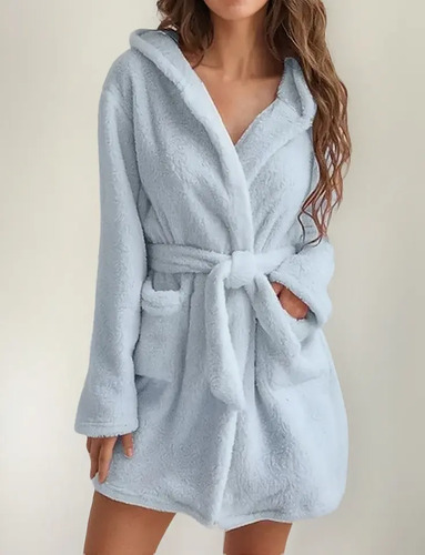 Caliente Invierno Albornoz De Mujer Albornoz De Microfibra