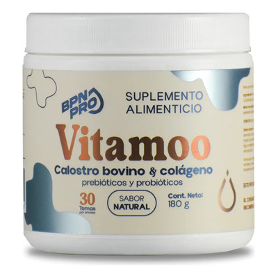 Calostro Bovino en Polvo con Colágeno, Probióticos y Prebióticos | Suplemento Natural | Vitamoo BPN PRO | Meses sin interés