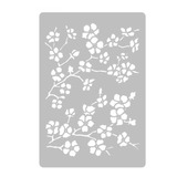 Stencil De Parede Floral 2093 - Estêncil Pintura Decoração