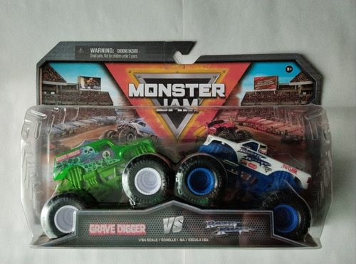 Monster Jam Trucks 2-pack | Grave Digger Vs Razin Kane 1:64
