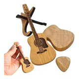 Pickera De Madera Para Guitarra Acústica, Caja De 1 Pieza