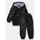 Conjunto Infantil Masculino Corta Vento Com Capuz Hey Dude