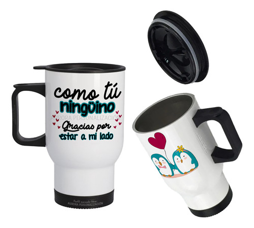 Mug Vaso Termico Viajero Para Carro Regalo Amigo Pareja 05