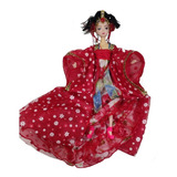 Muñeca Tipo Barbie Princesa China Vestido Floreado - Usada