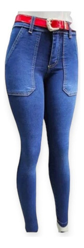 Pantalon Jeans Chupin Calze Perfecto Bolsillos Super Anchos