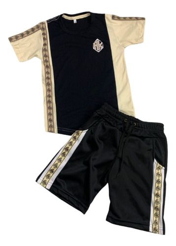 Roupa Juvenil Kit 2 Peças Conjunto Premium Menino Top Verão