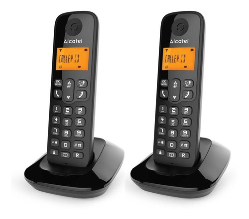 Teléfono Inalámbrico Doble Alcatel E355 Color Negro Premium