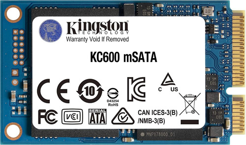 Unidad Estado Solido Ssd Kingston Kc600 512gb Msata Tlc 3d