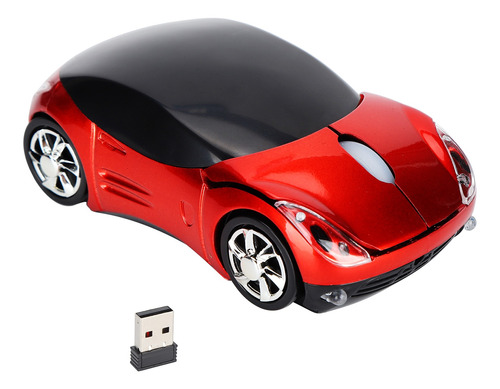 Mouse Para Laptop Sem Fio Smart Red, Em Forma De Carro, Jogo