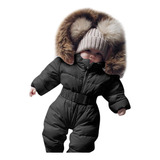 Mono De Invierno Con Capucha Para Bebé Niño Niña 8p W 6135