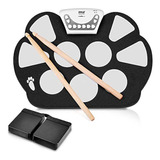 Pyle Electronic Roll Up Midi Drum Kit - Con 9 Pads De Baterí