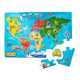 Rompecabezas De Mapamundi Marca Melissa And Doug