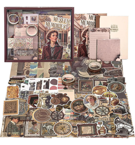 Kit Vintage Journal Scrapbook Libreta Y Pegatinas Diy Regalo | MercadoLibre