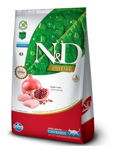 N&d Gato Castrado Pollo Y Granada Grain Free 1.5kg. Np