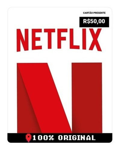 Cartão Pré-pago Netflix R$ 50,00 Reais Envio Imediato