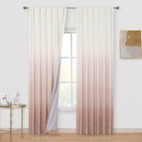 Vision Home Ombre Pink Blackout Cortinas De 84 Polegadas Par