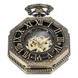 Reloj De Bolsillo Mecánico Antiguo De Bronce Para Hombre