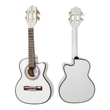 Cavaquinho Toks 207 Flat Branco Elétrico + Afinador