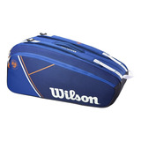 Bolso Tenis Raquetero Wilson Porta Accesorios Roland Garros Color Marino/marron