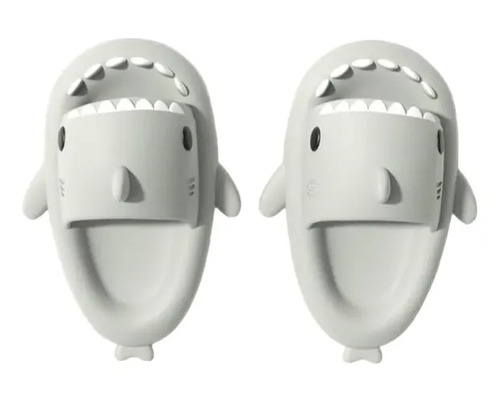 Sandalias Cute Shark Cómodas Baño Antideslizan Dama Y Hombre | Meses sin interés
