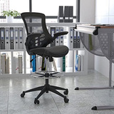 Flash Furniture Bl-x-5m-d-bk-lea-gg Silla Oficina Ergonómica Negra